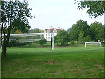 TQ8349 : The playing fields of Charlton Court by Marathon