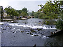 SK2268 : Bakewell Weir by Gordon Griffiths