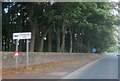 Park wall and tree belt alongside the A68