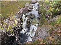 NG9153 : Waterfall on the Abhainn Thrail, Torridon by wrobison