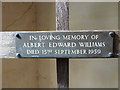 St Nicholas, Broadwey: memorial on the porch gate