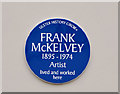 J3175 : Frank McKelvey plaque, Belfast by Albert Bridge