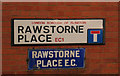 Street signs, Rawstorne Place