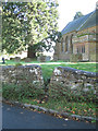 Squeeze stile in churchyard wall, Priors Hardwick