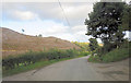 Track joins un-named lane northwest of Cefn Canol