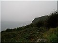 Cliffs above Ballynagard Cottages viewed from Church Quarter