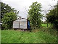SJ4459 : Stile and Trailer at Lea Newbold by Jeff Buck