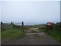 Private field access lane at Ballycarry