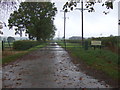 Gated track to High Park Farm