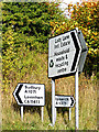 TM0343 : Roadsigns on the A1071 Ipswich Road by Geographer