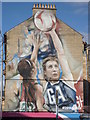 NS5566 : Glasgow Townscape : 2014 Netball Mural At Merkland Street, Partick by Richard West
