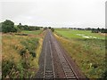 The railway heading towards Kilmarnock and Glasgow