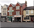 Chepstow Road shops opposite Wharf Road, Maindee, Newport