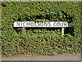 Nicholsons Court sign