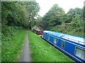 Narrowboats moored between bridges 109 and 108