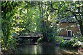 SU6374 : Mill house and bridge over the River Pang in Tidmarsh, Berkshire by Edmund Shaw