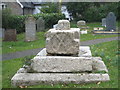SX4299 : Base of cross in Halwill churchyard by Rod Allday