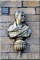 A Sir Walter Scott bust in St Andrew Street, Galashiels