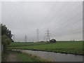 Overhead power lines east of Whitebirk