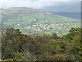 Crickhowell viewed from the Llangattock escarpment