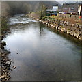 Afon Afan flows away from Ynysygwas Hill bridge, Cwmavon