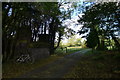 Driveway from Pasture Farm across the disused railway line