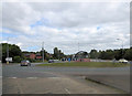 SJ2943 : A539 roundabout junction with B5605 by Stuart Logan