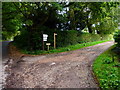 Footpath leaves Nutbourne Road at Bramfold Farm