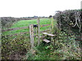 Stile for footpath heading towards Starkey Lane