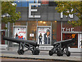 Cannon outside the Emirates Stadium