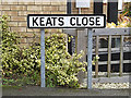 Keats Close sign