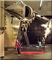 SJ8097 : Imperial War Museum North, Harrier Jet Aircraft by David Dixon