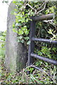 Benchmark on gatepost beside B6271 at Yafforth Moor