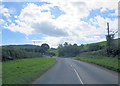 A488 approaches un-named crossroads west of Acton House