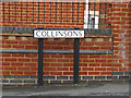 TM1344 : Collinsons sign by Geographer