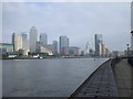 Canary Wharf from the Thames Path