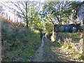 Unmarked path leads off Newfield Head Lane