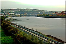 C4316 : Derry - East Bank of River Foyle between Peace Bridge & Craigavon Bridge by Joseph Mischyshyn