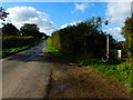 Looking west on Southbrook Road from footpath junction