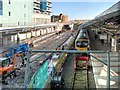 SJ8185 : Metrolink Construction at Manchester Airport Station by David Dixon