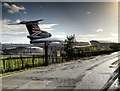 SJ8184 : Manchester Airport Runway Visitor Park Entrance by David Dixon