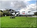 SJ8183 : Manchester Airport Runway Visitor Park, Avro 146-RJX 100 by David Dixon