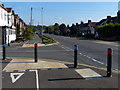 Bollards on the corner of Waterworks Road