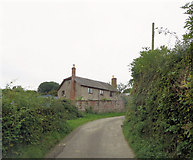 SO3966 : Un-named lane passes Haven Farm by Stuart Logan