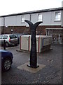 Cycle route marker, Stonehaven Railway Station