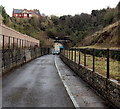 Blocked off western portal to the tunnel to the former Barry Pier railway station