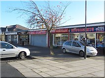 NZ1566 : Shops on Broomy Hill Road, Throckley by Andrew Curtis