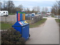 Waste recycling bins on Whiteknights Campus