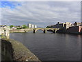 NS3322 : Ayr - View upstream along R Ayr to Auld Brig by Colin Park