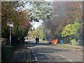 Burning car in Grange Road